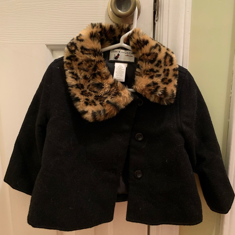 REDUCED Janie and Jack leopard coat 12-24mo
